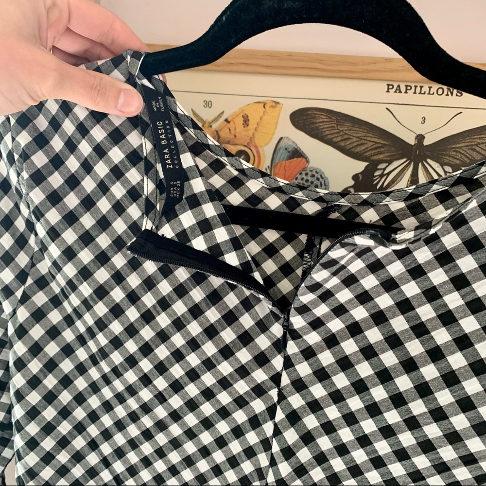 Zara basic gingham top - Picture 6 of 8
